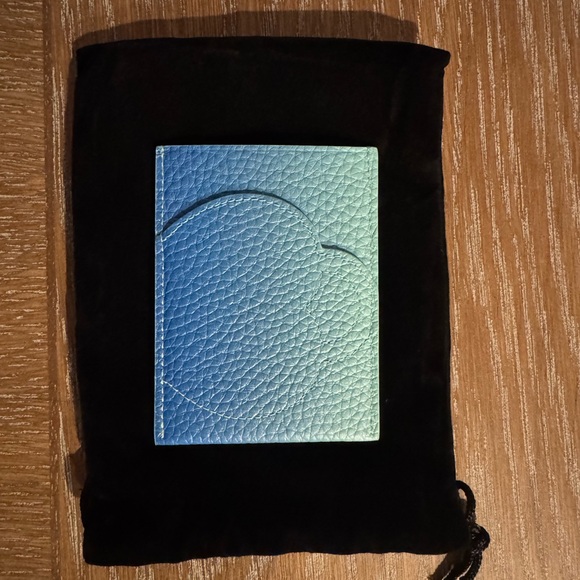 Tiffany & Co. Teal Leather Ombré Card Holder/Wallet - Picture 4 of 7